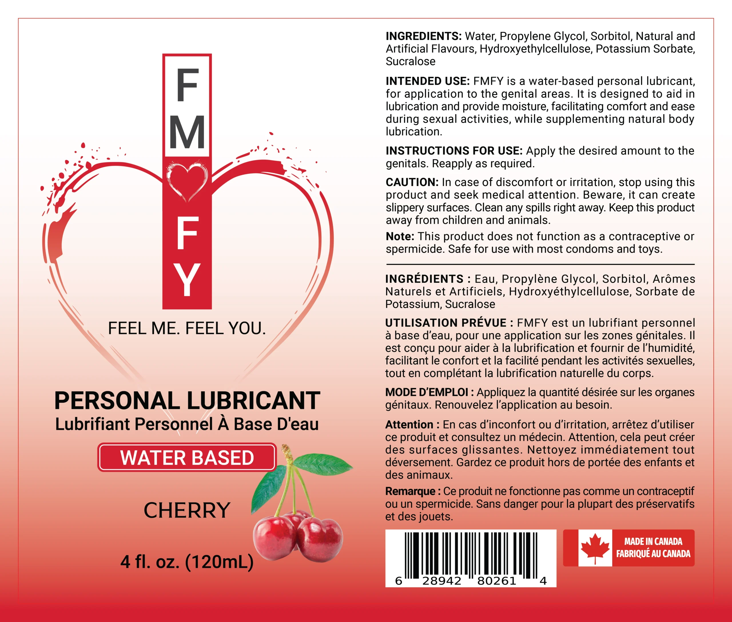 4oz (120ml) Cherry Water-Based Lubricant - Image 4