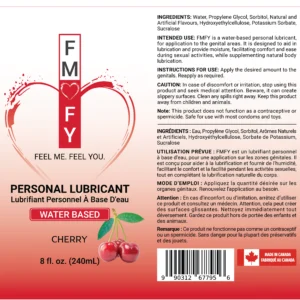 8oz (240ml) Cherry Water-Based Lubricant