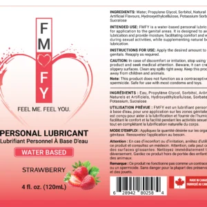 4oz (120ml) Strawberry Water-Based Lubricant